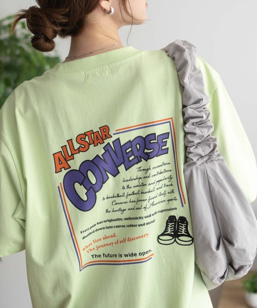 CONVERSE(コンバース)の「CONVERSE バックBOXプリントTシャツ(Tシャツ/カットソー・レディース・オートミール/ピンク/ライム/ブラック・M/L)」の21枚目の写真