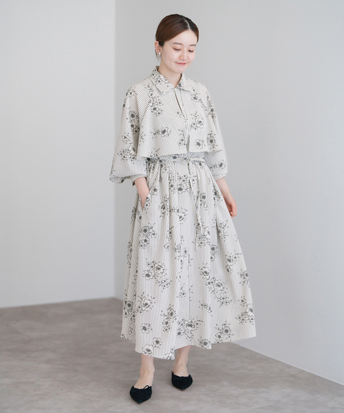 フ*ン様 【お値下げします☆美品】IENA イエナ 花柄 ストライプ ワンピース ストライプフラワーサッシュワンピース | イエナ(IENA) | マルイ