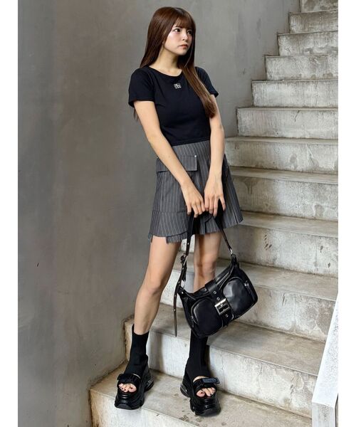 MURUA（ムルーア）の「エアプラットフォームソックサンダル（サンダル・レディース・ブラック/シルバー・22.5/24.5/23.5）」の21枚目の写真