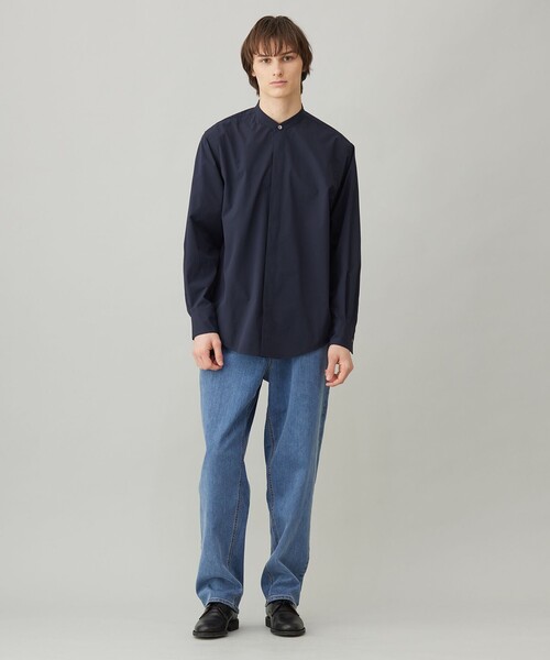 UNFILO(アンフィーロ)の「コンフォートシャツ バンドカラー(シャツ/ブラウス・メンズ・ピンク系/サックスブルー系/ネイビー系/アイボリー系・X-LARGE/LARGE/MEDIUM/SMALL)」の8枚目の写真