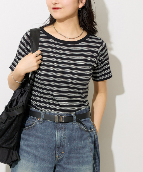 MILLER(ミラー)の「別注【MILLER/ミラー】Tシャツ(Tシャツ/カットソー・レディース・ブラック系その他/ブルー/ボルドー・FREE)」の9枚目の写真