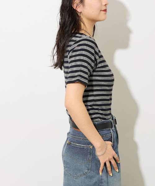 MILLER(ミラー)の「別注【MILLER/ミラー】Tシャツ(Tシャツ/カットソー・レディース・ブラック系その他/ブルー/ボルドー・FREE)」の11枚目の写真