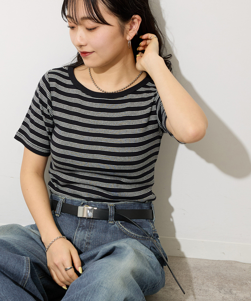 MILLER(ミラー)の「別注【MILLER/ミラー】Tシャツ(Tシャツ/カットソー・レディース・ブラック系その他/ブルー/ボルドー・FREE)」の13枚目の写真