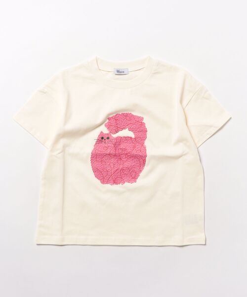 unica(ユニカ)の「NEKOペイントT(Tシャツ/カットソー・キッズ・オフホワイト/ピンク・S/L/XL/M)」の18枚目の写真
