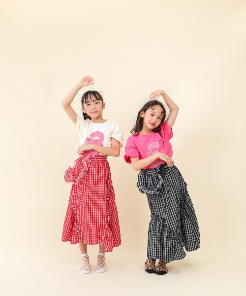 unica(ユニカ)の「NEKOペイントT(Tシャツ/カットソー・キッズ・オフホワイト/ピンク・S/L/XL/M)」の6枚目の写真