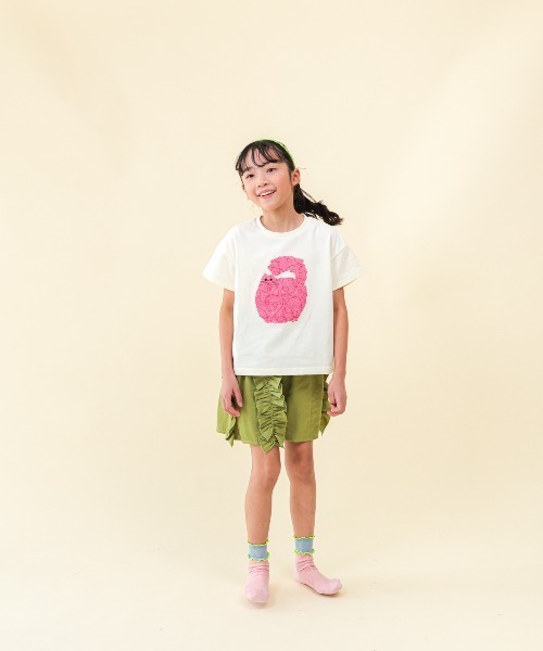 unica(ユニカ)の「NEKOペイントT(Tシャツ/カットソー・キッズ・オフホワイト/ピンク・S/L/XL/M)」の13枚目の写真