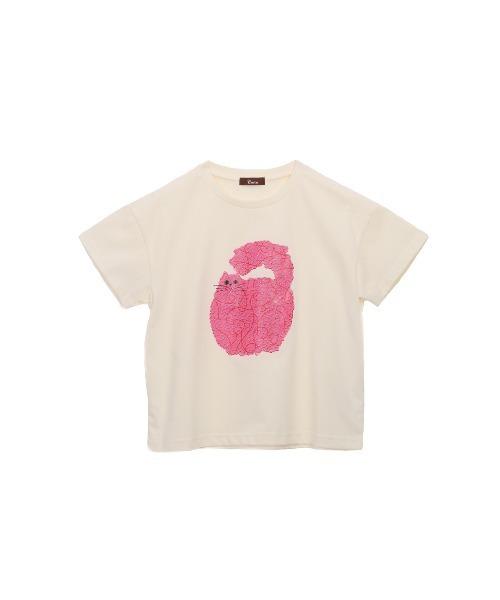 unica(ユニカ)の「NEKOペイントT(Tシャツ/カットソー・キッズ・オフホワイト/ピンク・S/L/XL/M)」の14枚目の写真