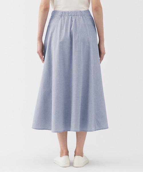 無印良品（ムジルシリョウヒン）の「婦人　涼感フレアスカート（スカート・レディース・ブラック/グレー系/サックスブルー系・S/M/L/XL）」の16枚目の写真