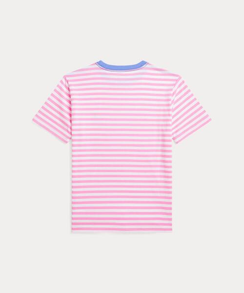 ◆【POLO】ストライプジャージーTシャツ◆ ストライプド コットン ジャージー リンガー Tシャツ | ラルフ