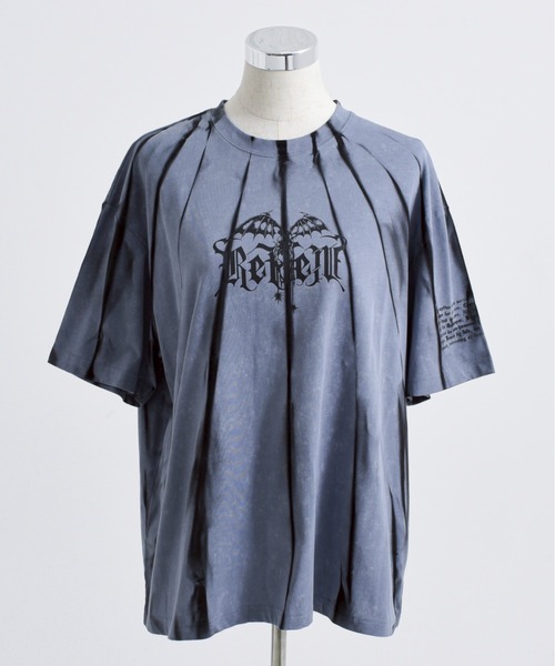 REFLEM(レフレム)の「『REFLEM/レフレム』縛り顔料加工Tシャツ/ハーフスリーブカットソー(Tシャツ/カットソー・レディース・ブルー/ブラック/グリーン・M/XXL)」の10枚目の写真