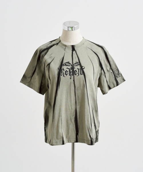 REFLEM(レフレム)の「『REFLEM/レフレム』縛り顔料加工Tシャツ/ハーフスリーブカットソー(Tシャツ/カットソー・レディース・ブルー/ブラック/グリーン・M/XXL)」の16枚目の写真