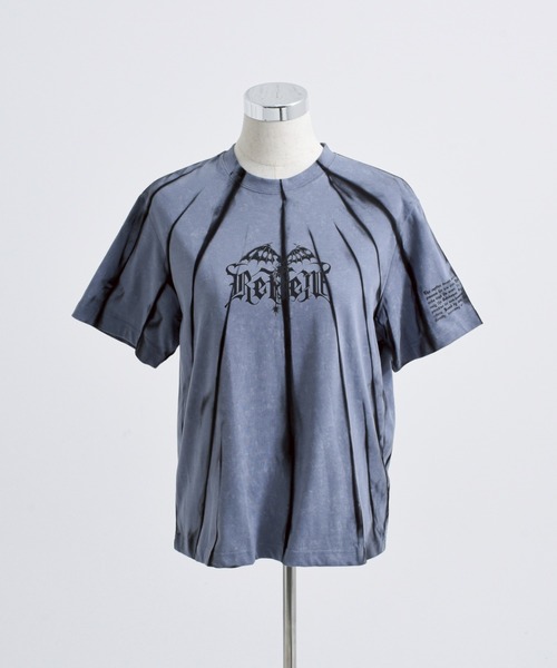 レフレム　カットソー セール】『REFLEM/レフレム』縛り顔料加工Tシャツ/ハーフ