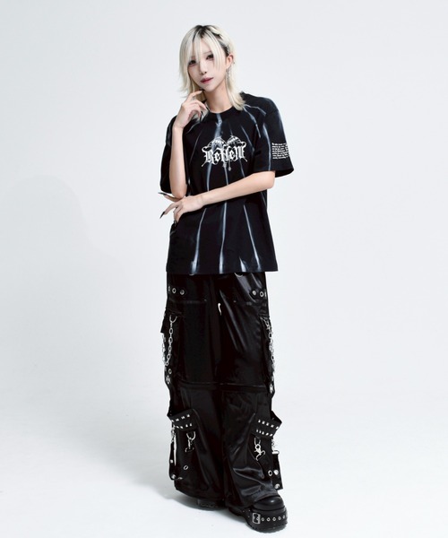 REFLEM/レフレム』縛り顔料加工Tシャツ/ハーフスリーブ