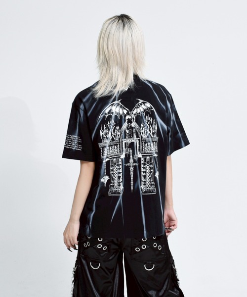 『REFLEM/レフレム』顔料加工Tシャツ/ハーフスリーブカットソー ブラック黒 REFLEM tシャツ 「REFLEM/レフレム」縛り顔料加工Tシャツ/ハーフ