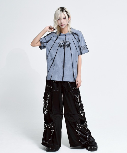 tシャツ 「REFLEM/レフレム」縛り顔料加工Tシャツ/ハーフスリーブカットソー レディース メンズ セール】『REFLEM/レフレム』縛り顔料加工Tシャツ/ハーフ