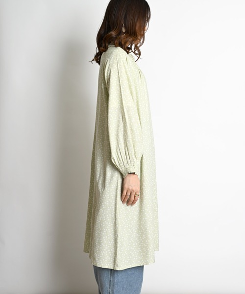 MARAI(マーライ)の「花柄 前開きシャツワンピース 長袖 ロング丈(シャツワンピース・レディース・グレー/チャコール/ライトグリーン・フリー)」の21枚目の写真