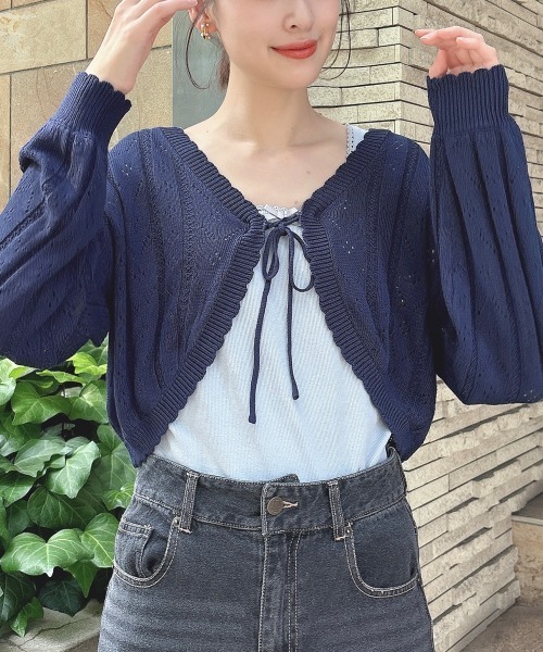 F i.n.t（フィント）の「スカラップレーステレコタンク/ fint　フィント（タンクトップ・レディース・アイボリー/ライトブルー・FREE）」の2枚目の写真