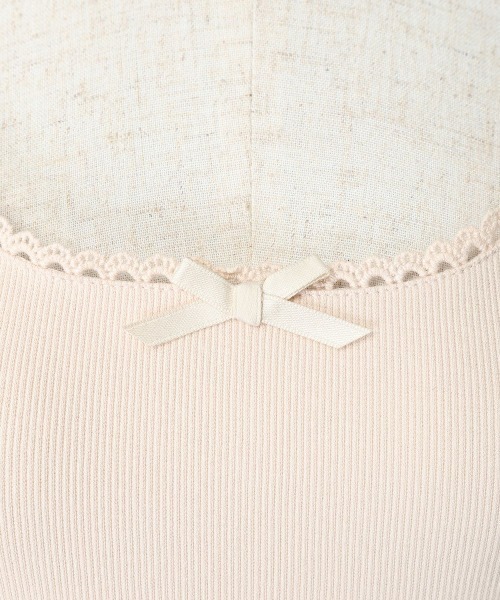 F i.n.t（フィント）の「スカラップレーステレコタンク/ fint　フィント（タンクトップ・レディース・アイボリー/ライトブルー・FREE）」の7枚目の写真