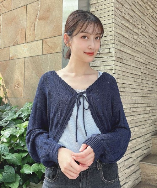 F i.n.t（フィント）の「スカラップレーステレコタンク/ fint　フィント（タンクトップ・レディース・アイボリー/ライトブルー・FREE）」の11枚目の写真