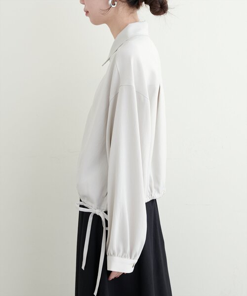 natural couture(ナチュラルクチュール)の「裾ドロストブルゾン(ブルゾン・レディース・アイボリー/イエロー/モカ/その他1・FREE)」の22枚目の写真