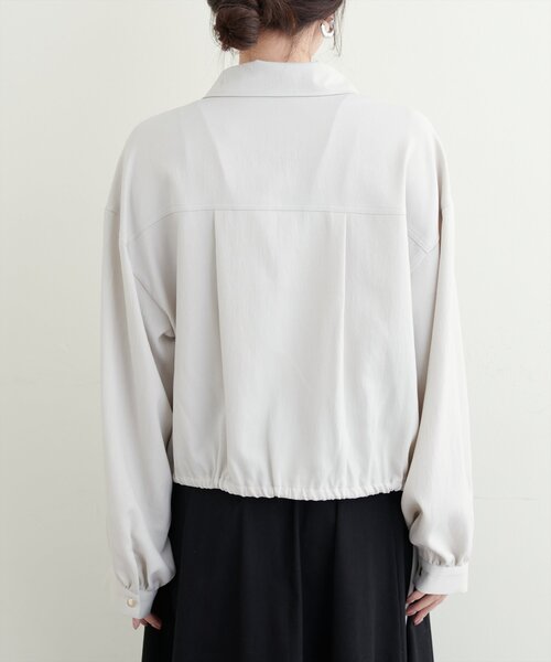 natural couture(ナチュラルクチュール)の「裾ドロストブルゾン(ブルゾン・レディース・アイボリー/イエロー/モカ/その他1・FREE)」の21枚目の写真