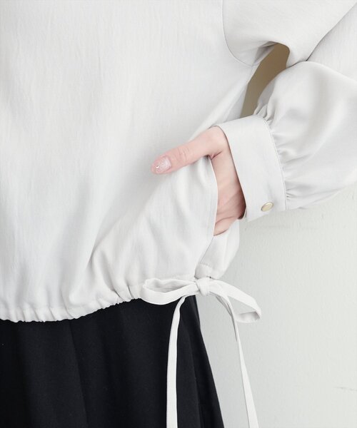 natural couture(ナチュラルクチュール)の「裾ドロストブルゾン(ブルゾン・レディース・アイボリー/イエロー/モカ/その他1・FREE)」の17枚目の写真