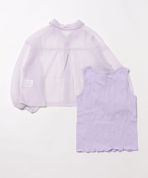 HAKKA KIDS（ハッカキッズ）の「ブラウスタンクトップセット（シャツ/ブラウス・キッズ・イエロー/パープル・120cm/130cm）」の3枚目の写真