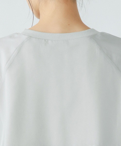 GLOBAL WORK（グローバルワーク）の「シフォンドッキング7分袖/325954（Tシャツ/カットソー・レディース・ブラック/グレイッシュベージュ/アイボリー/ライトグレー・MEDIUM/LARGE）」の10枚目の写真