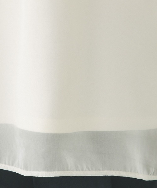 GLOBAL WORK（グローバルワーク）の「シフォンドッキング7分袖/325954（Tシャツ/カットソー・レディース・ブラック/グレイッシュベージュ/アイボリー/ライトグレー・MEDIUM/LARGE）」の13枚目の写真