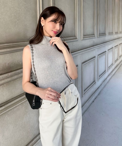 L'Appartement✨WIDE Rib Knit　リブニット ランダムリブ ハイネックニット（12-76KI01-204）｜コムサイズム