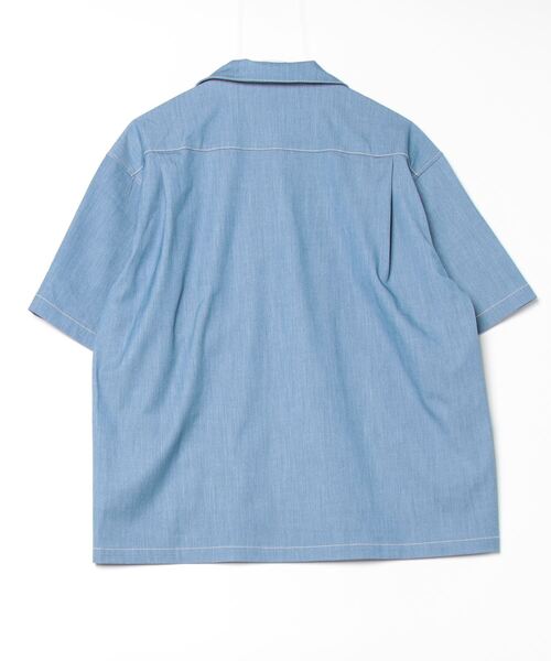 THOUSAND MILE(サウザンドマイル)の「【THOUSAND MILE】SHORT SLEEVE UTILITY SHIRTショートスリーブ ユーティリティ シャツ(シャツ/ブラウス・メンズ・ネイビー/ライトブルー・MEDIUM/X-LARGE/LARGE/SMALL)」の3枚目の写真