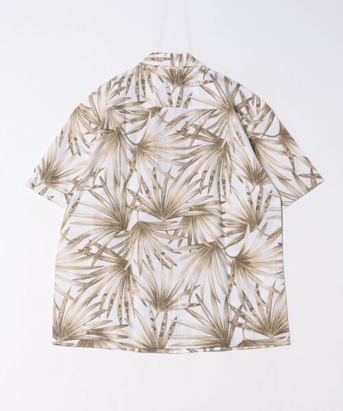 【カヒコ】パームリーフアロハメンズシャツ パームリーフアロハメンズシャツ(M WHITE): 『Kahiko(カヒコ