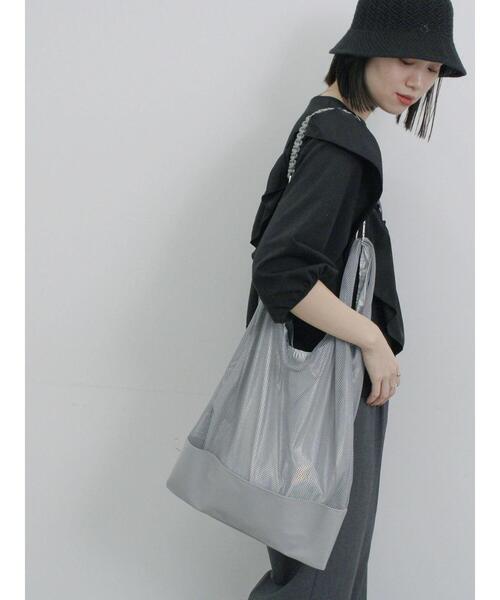 Samansa Mos2 blue（サマンサモスモスブルー）の「マルチWAYメッシュトート（ハンドバッグ・レディース・ブラック/グレー/ホワイト・F）」の11枚目の写真