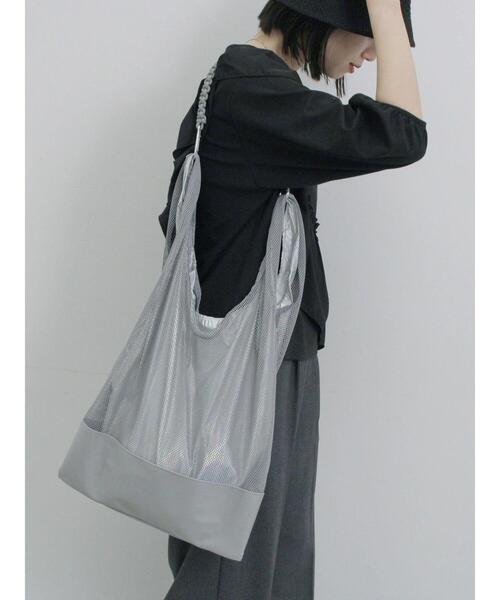 Samansa Mos2 blue（サマンサモスモスブルー）の「マルチWAYメッシュトート（ハンドバッグ・レディース・ブラック/グレー/ホワイト・F）」の12枚目の写真