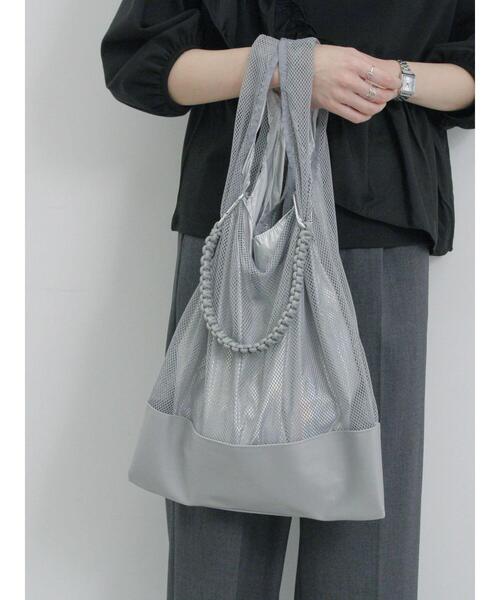Samansa Mos2 blue（サマンサモスモスブルー）の「マルチWAYメッシュトート（ハンドバッグ・レディース・ブラック/グレー/ホワイト・F）」の14枚目の写真