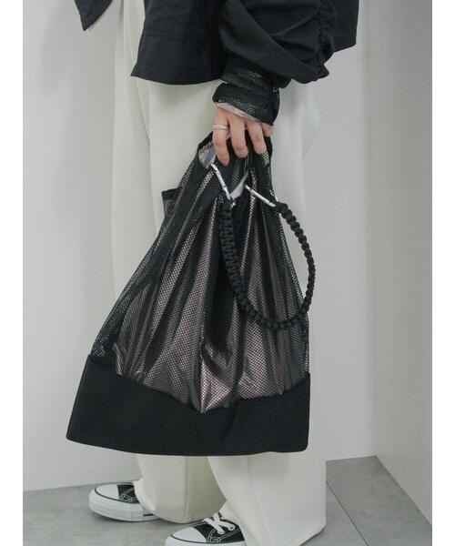 Samansa Mos2 blue（サマンサモスモスブルー）の「マルチWAYメッシュトート（ハンドバッグ・レディース・ブラック/グレー/ホワイト・F）」の17枚目の写真