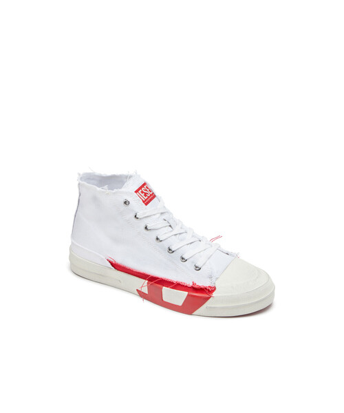 DIESEL(ディーゼル)の「メンズ ミッドカットスニーカー S-D-VERSE MID(スニーカー・メンズ・グレー/ホワイト・41/43/42/44/40)」の8枚目の写真