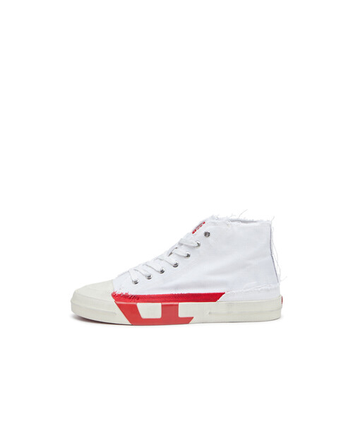 DIESEL(ディーゼル)の「メンズ ミッドカットスニーカー S-D-VERSE MID(スニーカー・メンズ・グレー/ホワイト・41/43/42/44/40)」の4枚目の写真