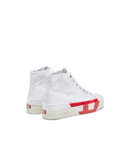DIESEL(ディーゼル)の「メンズ ミッドカットスニーカー S-D-VERSE MID(スニーカー・メンズ・グレー/ホワイト・41/43/42/44/40)」の3枚目の写真