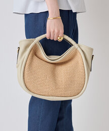 LIVETART | 《LIVETART》ラフィアハンドバッグ(トートバッグ)