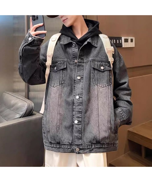 【2025】オーバーサイズ USED加工デニムジャケット