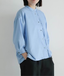 NOMBRE IMPAIR | モダールポリブロード　タックカンヌキブラウス(シャツ/ブラウス)