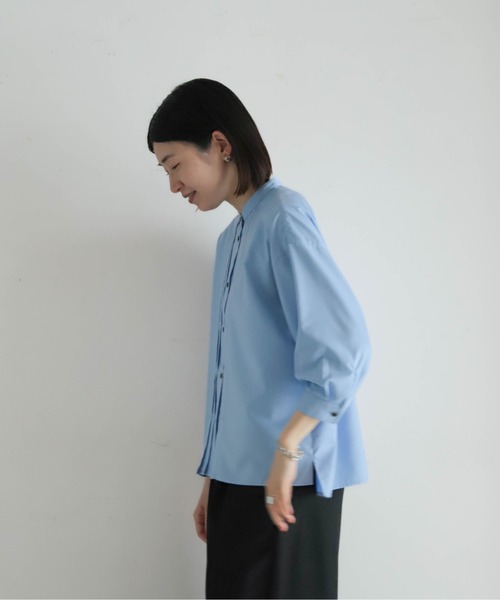 NOMBRE IMPAIR（ノンブルアンペール）の「モダールポリブロード　タックカンヌキブラウス（シャツ/ブラウス・レディース・サックスブルー/イエロー・FREE）」の10枚目の写真
