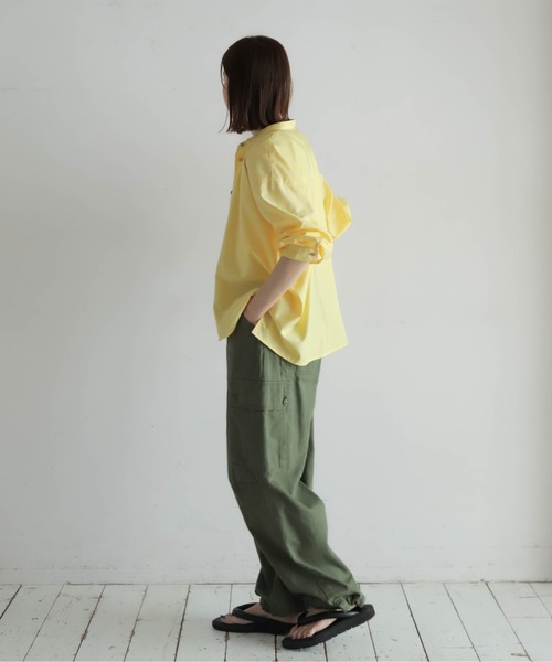 NOMBRE IMPAIR（ノンブルアンペール）の「モダールポリブロード　タックカンヌキブラウス（シャツ/ブラウス・レディース・サックスブルー/イエロー・FREE）」の13枚目の写真