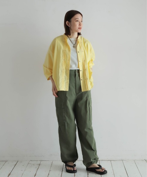 NOMBRE IMPAIR（ノンブルアンペール）の「モダールポリブロード　タックカンヌキブラウス（シャツ/ブラウス・レディース・サックスブルー/イエロー・FREE）」の17枚目の写真