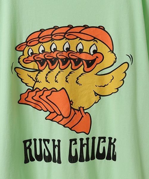 Candy Stripper(キャンディストリッパー)の「RUSH CHICK BIG BIG Tシャツ(Tシャツ/カットソー・レディース・ブラック/オフホワイト/ライトグリーン/ブルー・FREE)」の9枚目の写真