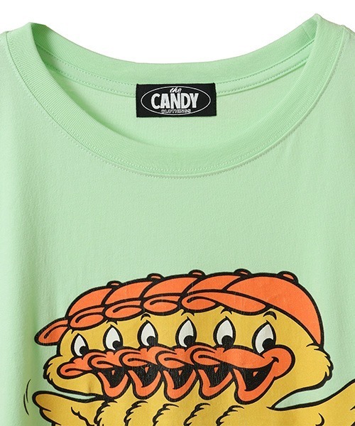Candy Stripper(キャンディストリッパー)の「RUSH CHICK BIG BIG Tシャツ(Tシャツ/カットソー・レディース・ブラック/オフホワイト/ライトグリーン/ブルー・FREE)」の6枚目の写真