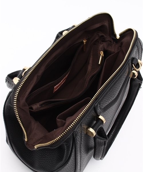 Chille anap（チルアナップ）の「シンプルバッグ（ハンドバッグ・レディース・グレー/ピンク/ブラック・FREE）」の4枚目の写真