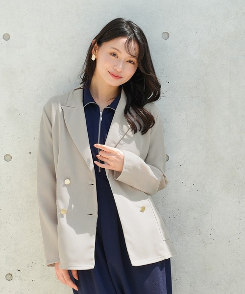 TRUDEA(トルディア)の「メッシュ ダブルボタンジャケット(テーラードジャケット・レディース・ブラック/ベージュ・MEDIUM/LARGE)」の17枚目の写真