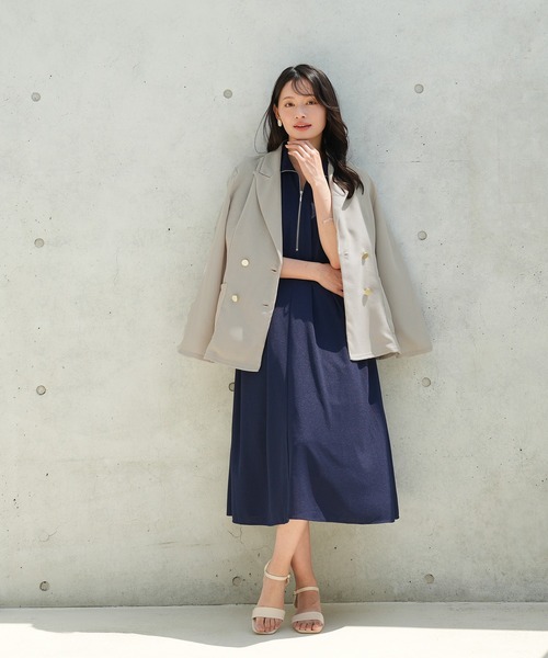 TRUDEA(トルディア)の「メッシュ ダブルボタンジャケット(テーラードジャケット・レディース・ブラック/ベージュ・MEDIUM/LARGE)」の21枚目の写真